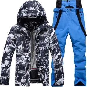 스노우엘브 남성 스키 재킷 및 바지 세트 스노보드 겨울 따뜻한 수트