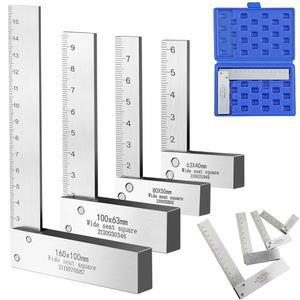 규모 2, 3, 4, 6인치의 기계식 사각형, 아타르바나 90도 목수 정밀 배치 및 측정 목공을 위한 경화 탄소강 엔지니어 사각형 경질 강철 구조