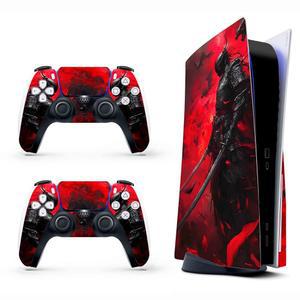 게임 콘솔 5 커버용 스킨 스티커 - 드래곤 나이트, 디스크 에디션 및 디지털 모두 호환(슬림 버전 아님) 컨트롤러 2종 기포 없음, 완전 보호, 탈착 가능