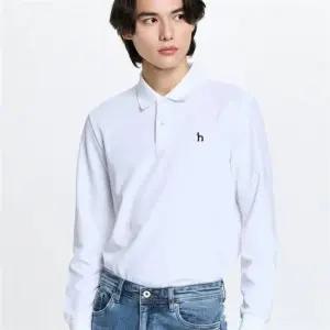 헤지스 남성 [26SS]화이트 니트라이크 긴팔 폴로셔츠 HZTS6A201WT 468673