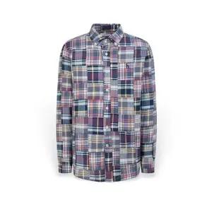 헤지스 남성 디지털 체크 긴팔셔츠 HZSH6B339B2 468039