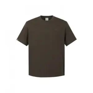 디스커버리익스페디션 유니 프레시벤트 세미오버핏 스몰로고 반팔티셔츠 Brown 465092