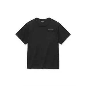 디스커버리익스페디션 프레시벤트 고프코어 우븐 하이브리드 메쉬포켓 반팔티셔츠 BLACK 459878