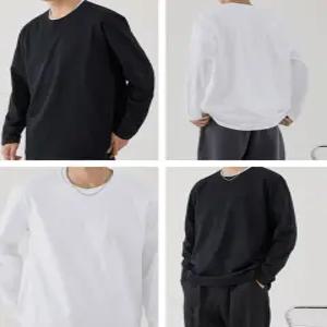 J2K 오버핏 긴팔 티셔츠 무지 긴팔티 빅사이즈 라운드넥 데일리