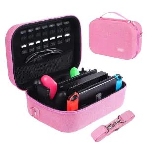 닌텐도 스위치용 글램젠 휴대용 수납 케이스 대형 컨트롤러 및 액세서리용 16개의 게임 카드가 포함된