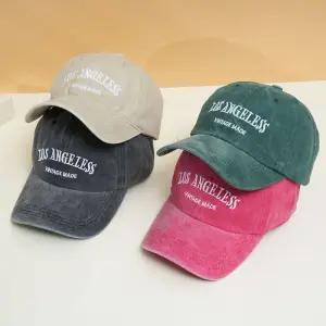 데님 여름 야구모자 스냅백 봄가을 와이드 남여공용 알파벳 패피 레터링 모자 워싱 OP2