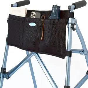 스탠드형 접이식 워커를 위한 탑 글라이드 5포켓 캐리 올 파우치(블랙)