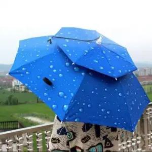 [패션] 농사 햇빛 차단 모자 머리에 쓰는 양산 우산 아이디어