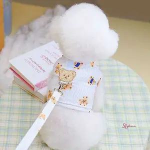 메쉬하네스옷 블루 리드줄세트ghi514