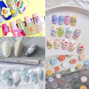 네일아트 5D 입체 리얼 엠보 도톰 스티커 18종