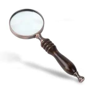 엔틱 레트로 흑단 원목 손잡이 노인 돋보기 확대경 돋보기목걸이 노안