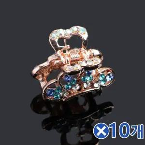 [에이치플러스몰]TBZ 화사한 큐빅 드림 헤어 집게핀 블루x10개 헤어집게