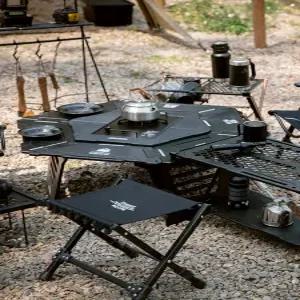 마돈나샵 캠핑 접이식 테이블 다기능 테라스 바베큐 원형