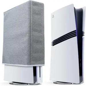 Raryars PS5 Pro 먼지 덮개 Playstation 5 콘솔 디스크 에디션 및 디지털 맞춤 디자인 두꺼운 면 소재 정밀
