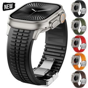 애플 워치 울트라 3 2 49mm 시리즈 11 10 스포츠 스트랩 아이워치 9 8 7 6 5 4 SE 2025 시계 밴드용 실리콘