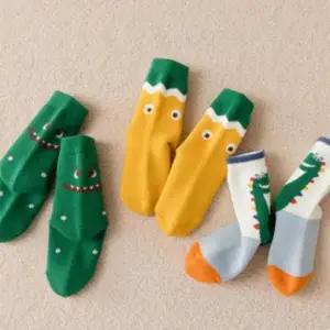 [하프클럽/셀러허브_여성트랜드패션]공룡 기모 양말 겨울 기모양말 유아 5