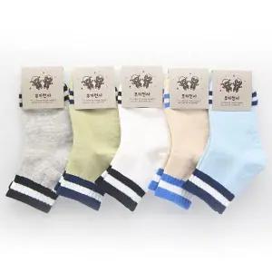 [하프클럽/셀러허브_여성트랜드패션]남아 여름양말 캐주얼 줄무늬 방지 양