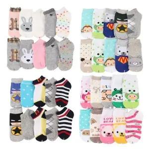 [하프클럽/셀러허브_여성트랜드패션]6-8세 캐릭터 발목 아기양말 양말 10켤