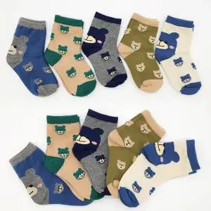 [하프클럽/셀러허브_여성트랜드패션]곰돌이 포인트 아동겨울양말 양말 묶