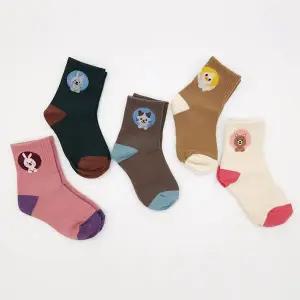 [하프클럽/셀러허브_여성트랜드패션]아동겨울양말 애니멀 5켤레묶음 USY-3039