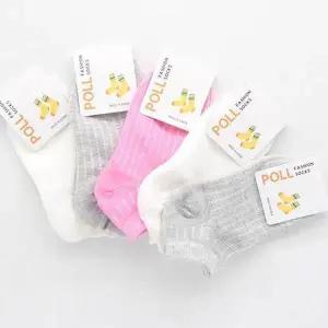 [하프클럽/셀러허브_여성트랜드패션]단목양말 귀여운 컬러 유아스타킹 5켤