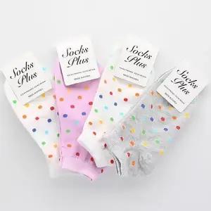 [하프클럽/셀러허브_여성트랜드패션]유아동 예쁜 칼라 땡 이 여성양말 5켤