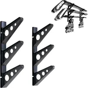 StoreYourBoard 하키 스틱 랙 스포츠 장비 스케이트 라크로스 3단 40파운드 지원