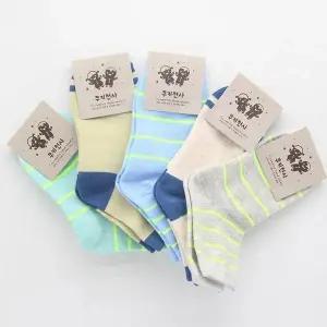 [하프클럽/셀러허브_여성트랜드패션]남아양말 유아스타킹 형광색 줄무늬 5