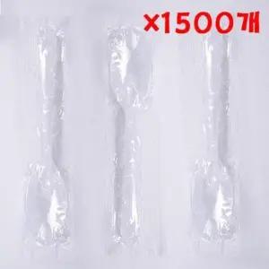 카페용숟가락 테이크아웃 투명스푼 개별포장 대용량 숟가락 1500개
