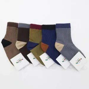 [하프클럽/셀러허브_여성트랜드패션]아동양말 골지베이직 5켤레묶음 ELY-3023