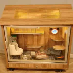 친칠라 케이지 대형 원목 날다람쥐 하우스 사육장 복층형 놀이시설