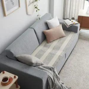 [NS홈쇼핑][르헤브] 블록스트라이프 투톤 극세사 쇼파패드 (60x240)[35836588]