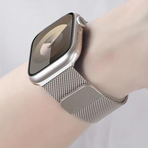 Apple Watch 스트랩 용 밀라노 루프 45mm 42mm-46mm 스포츠 팔찌 iwatch 시리즈 8 7 6 5 4 3 SE 9 10 Ultra