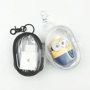 WL 고리형 키링 PVC 투명 미니 파우치 악세사리 에어팟 케이스 손지갑