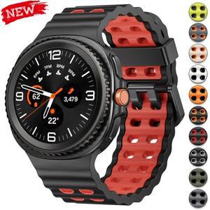 갤럭시 시계 8 용 투톤 마린 스트랩 8Classic 46MM 밴드 40mm 스포츠 실리콘 팔찌