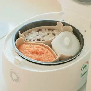 [아가드]모모빈 실리콘 이유식 밥솥 칸막이 3입 분리형 6인용 뚜껑포함