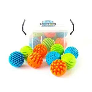 촉감발달완구 스퀴즈 실리콘 감각볼 9입 촉각공 유아 촉감 세트