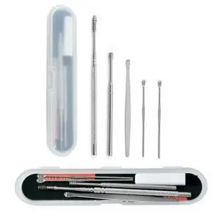 [에스에스_62]귀이개 6종 세트 포함 귓밥제거 실버 은색