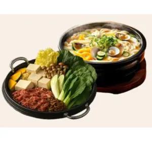 채선당 밀키트 스키야끼2인분+백합칼국수2인분