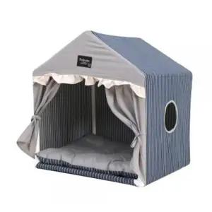 고양이숨숨집 강아지 텐트 커튼 하우스 네이비 고양이 숨숨집 1P