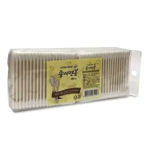 [에스에스_62]그린비 종이면봉 목욕 400p 종이스틱 귀이개