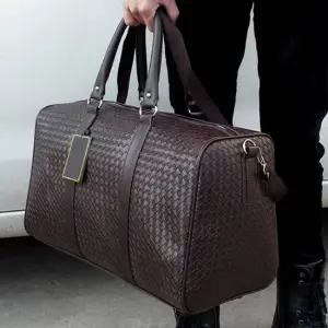 빅트래블백 여행용 큰가방 격자무늬 트레블백 브라운