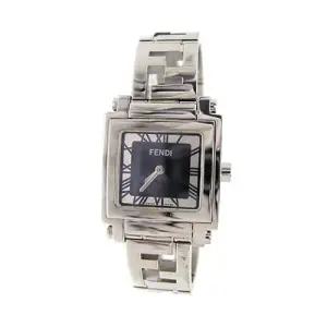 실버 사각 프레임 6000L 시계(블랙)