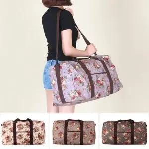 여행용 세컨백 화사한 플라워 패턴 보스턴 가방