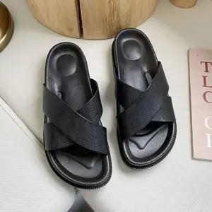 베이직한 패션 스트랩 슬리퍼 HL56