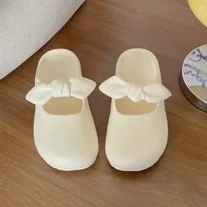 리본 디자인 라운드 쉐입 로퍼 슬리퍼 LK-CR11