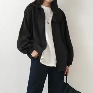 2컬러 여성 루즈핏 심플 디자인 후드 집업 LK-T016