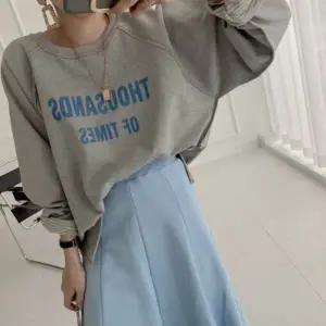 무드 빈티지 내추럴 레터링 맨투맨 SSH-177