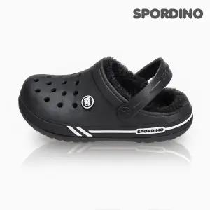 [하프클럽/]큐브밴드윈터(블랙)_스포티 원톤 패밀리 털슬리퍼/방한슈즈