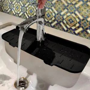 [DL] 주방 욕실 수전 물받이패드 수세미 비누 받침 배수 트레이_24924252